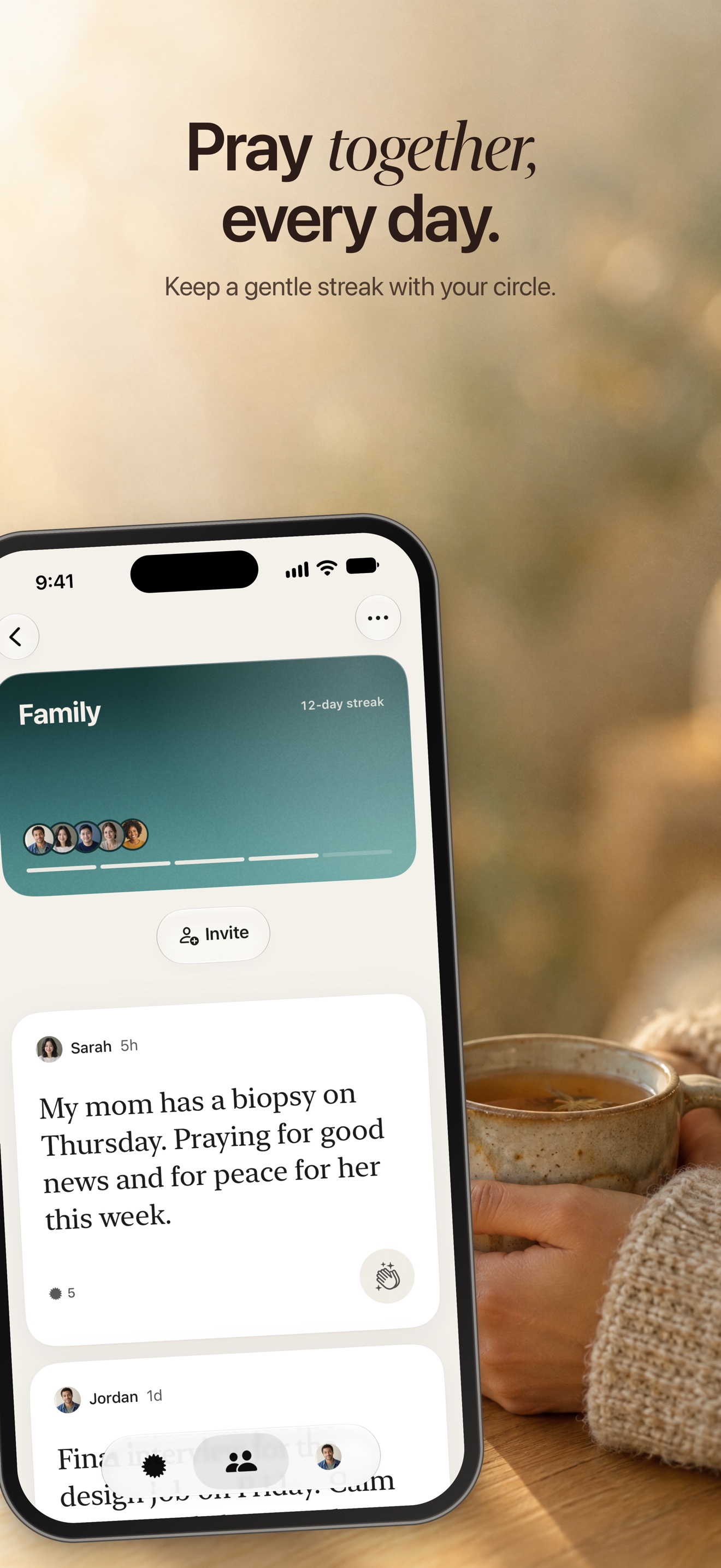 PrayerBoard screenshot, iPhone 8